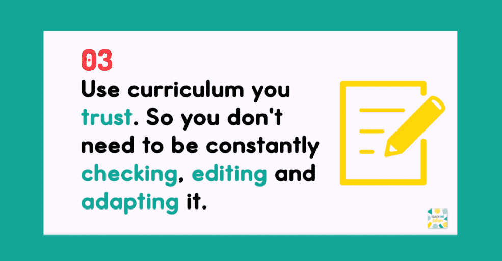 Use curriculum you trust to save time revising, editing and checking.