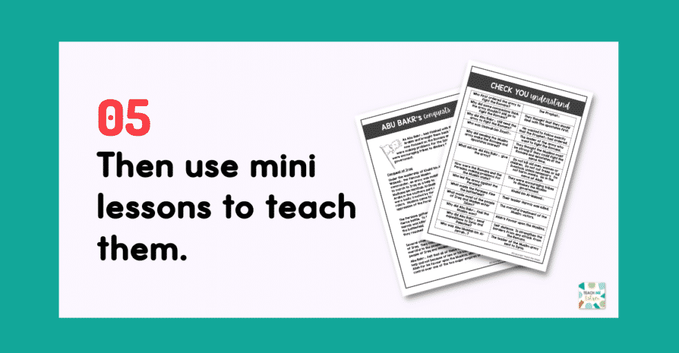 Mini lessons are a useful tool for your Muslim homeschool.