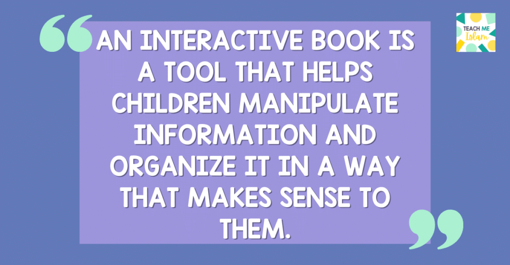 Quote about how an interactive book is a tool that helps children learn.
