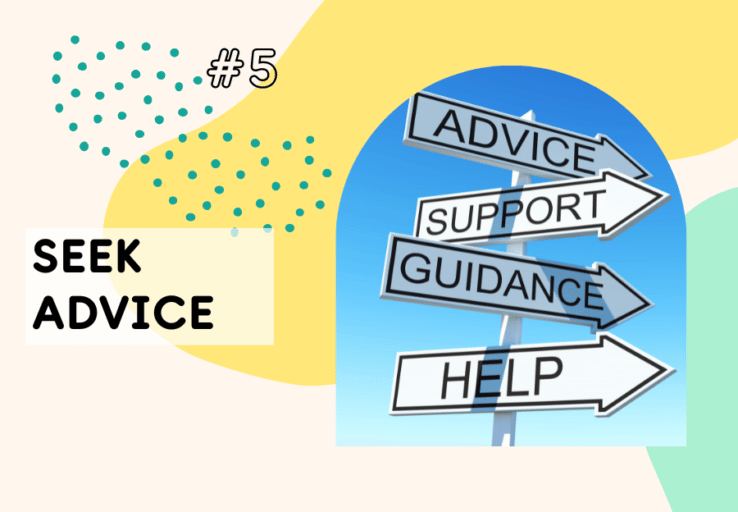 signposts directing to advice, support, guidance and help
