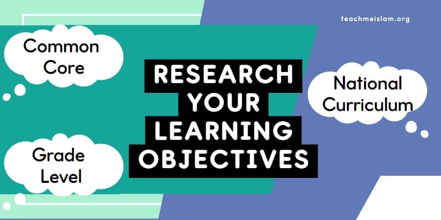 Research learning objectives for you Islamic comprehension passages