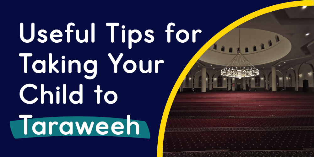 Useful tips for taking your child to taraweeh with a picture of the inside of a masjid