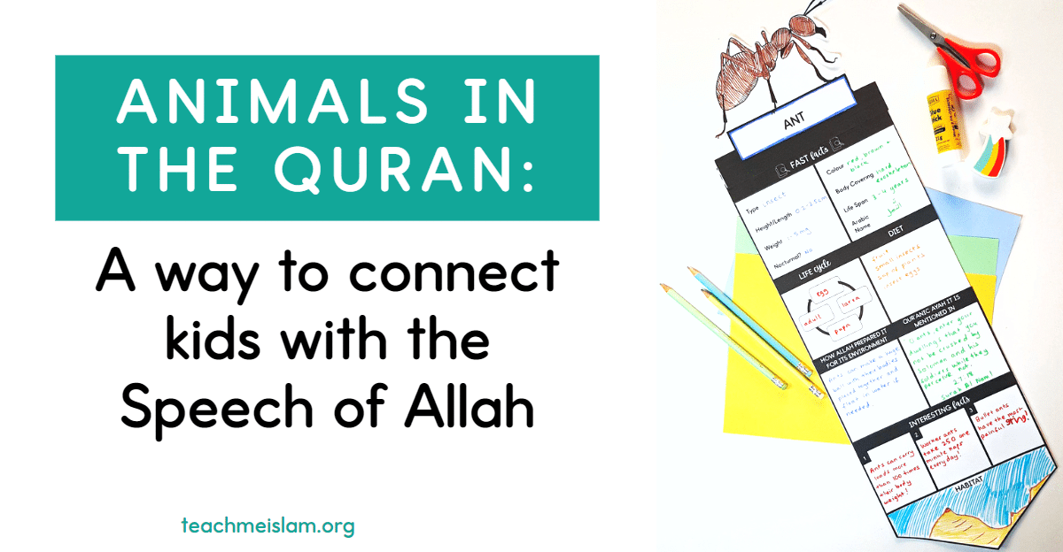 Animals in the Quran a way to connect to the Quran. An ant poster craft.