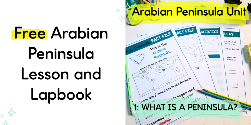 worksheets from the Arabian Peninsula Lesson one