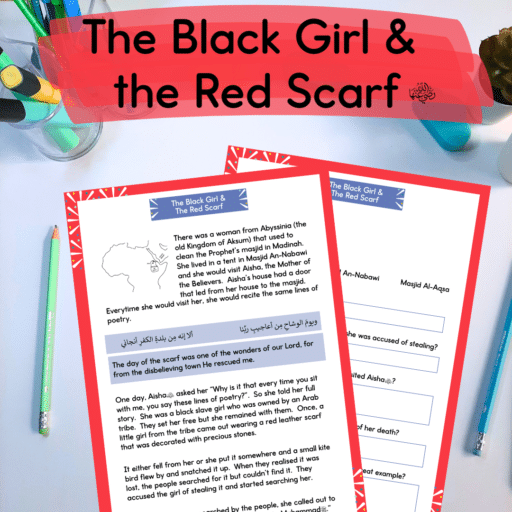 the black girl and red scarf biography and worksheets