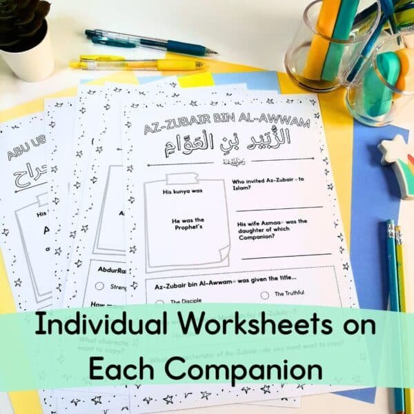 10 promised Jannah individual companion worksheets