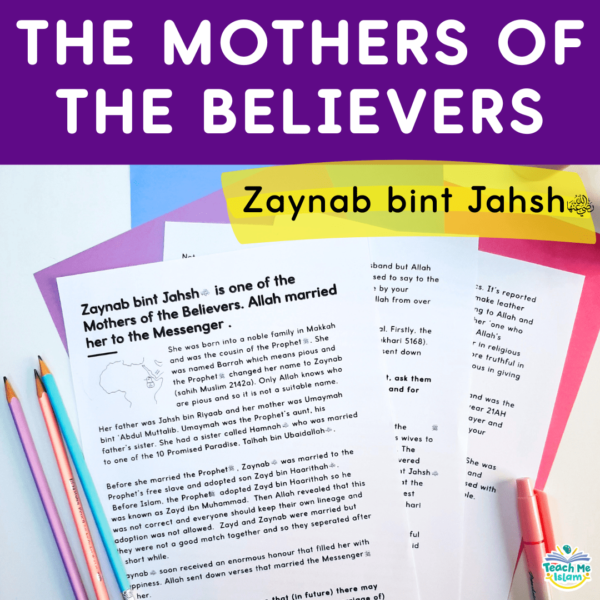 Zainab bint Jahsh biogaphy pack