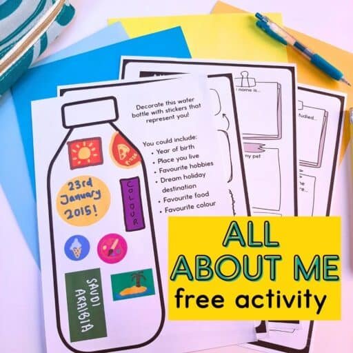 all about me activity for Muslim kids
