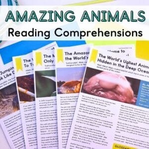 Unique animals reading comprehensions