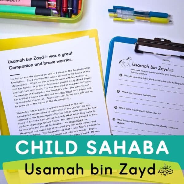 Usamah bin Zayd biography and worksheet