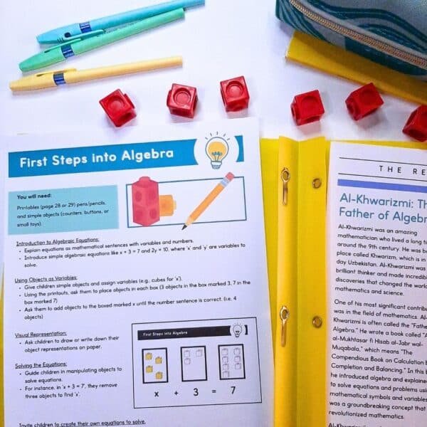 Hands on algebra activity