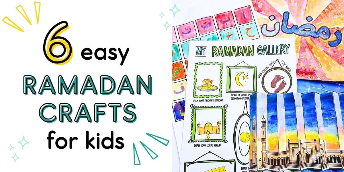 Examples of paintings and other easy Ramadan crafts