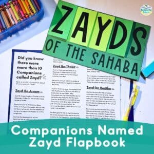 Zayd Sahaba biographies and flapbook